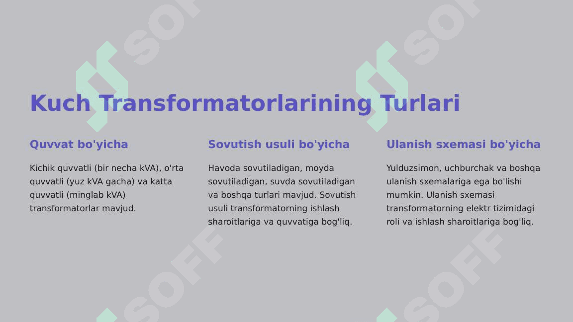 Kuch Transformatorlari va Avtotransformatorlarni Montaj Qilish 3