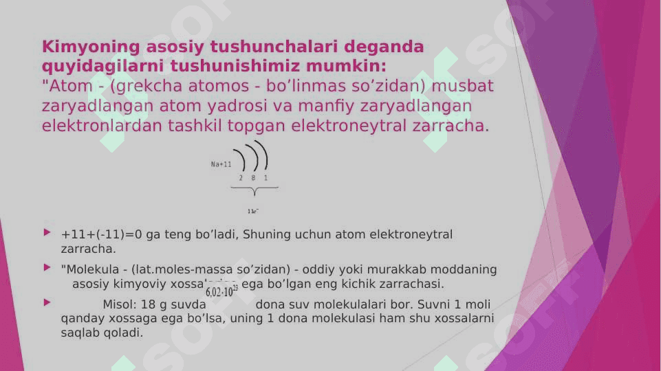 ATOM TUZILISHI.  KIMYOVIY BOG’LANISH 2