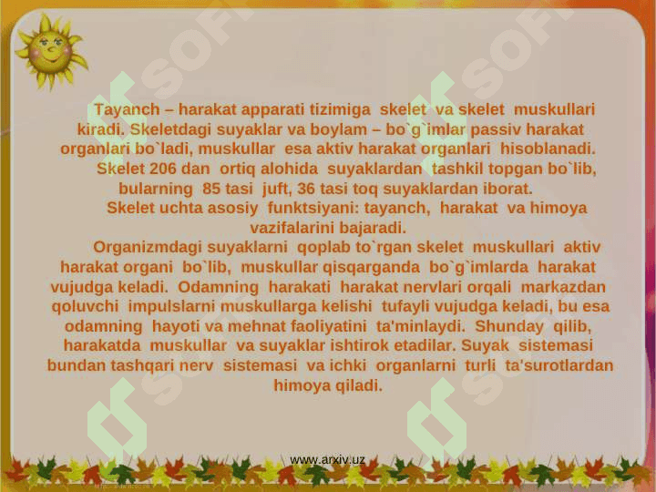 Organizmda suyaklarning tuzilishi va ularning yosh xususiyatlari va xillari 3