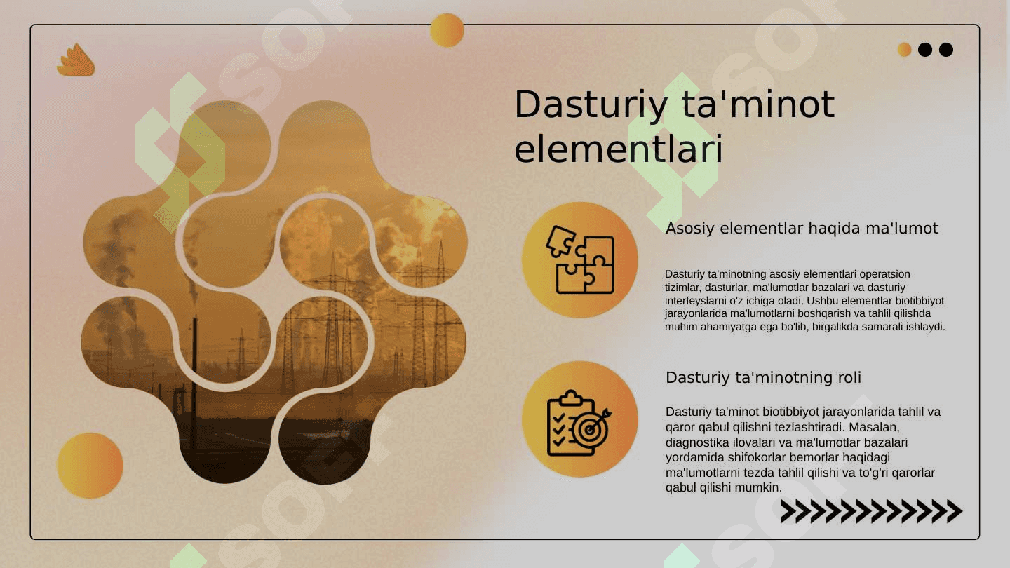 Biotibbiyot jarayonlarini dasturiy asoslari va uning elementlari 4