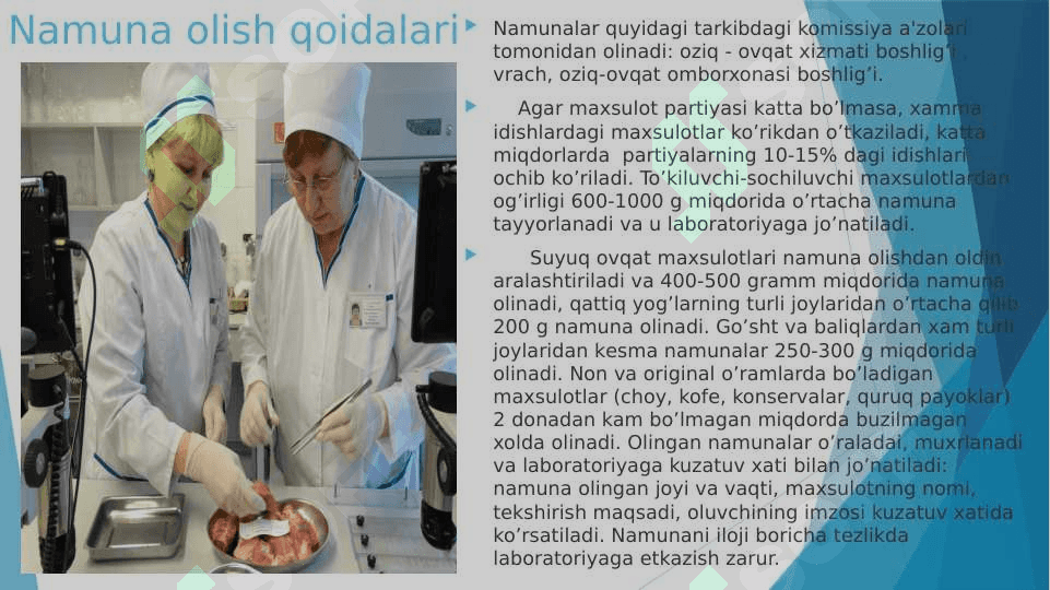 DALA  SHAROITIDA  OZIQ-OVQAT  MAHSULOTLARINI SANITARIYA EKSPERTIZASI 4