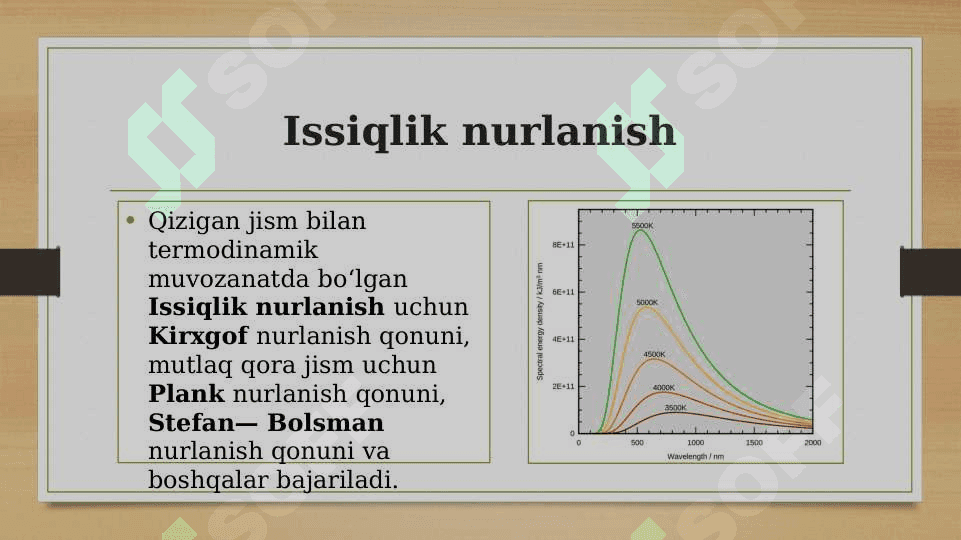 Jismlarning issiqlik nurlanishi 3