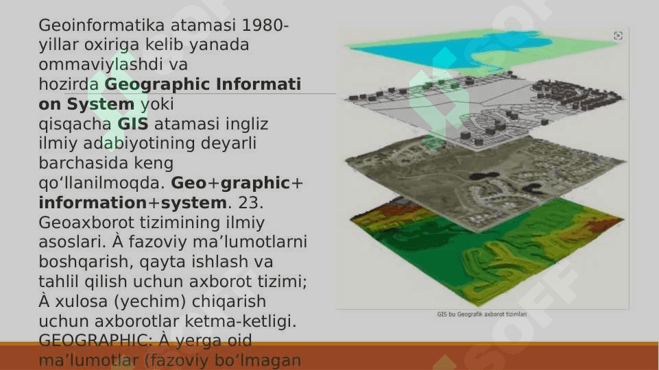 GIS loyihalarini ishlab chiqish bosqichlari. 3