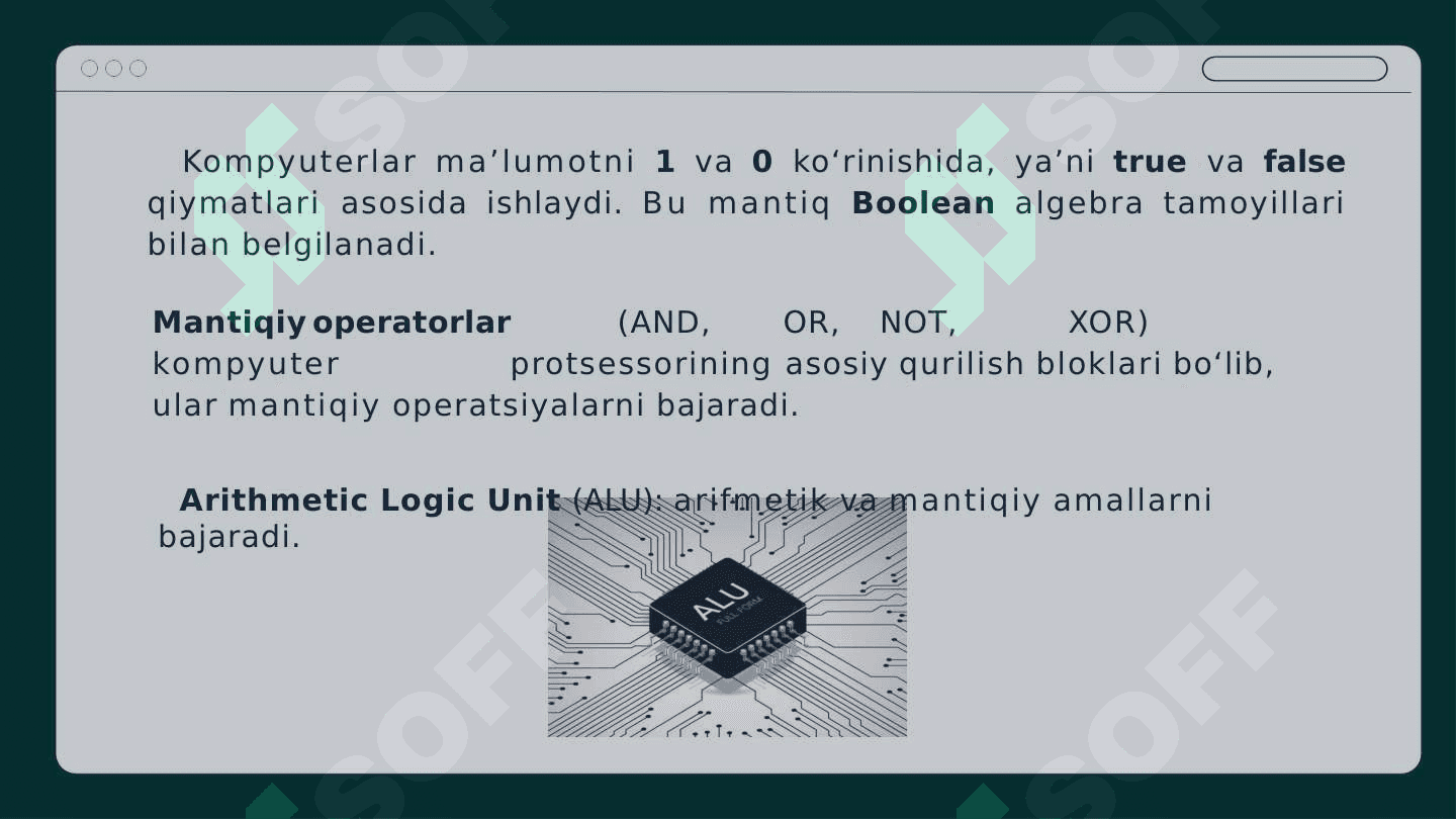 Kompyuterlarni tashkil qilishning raqamli-mantiqiy asoslari. 4