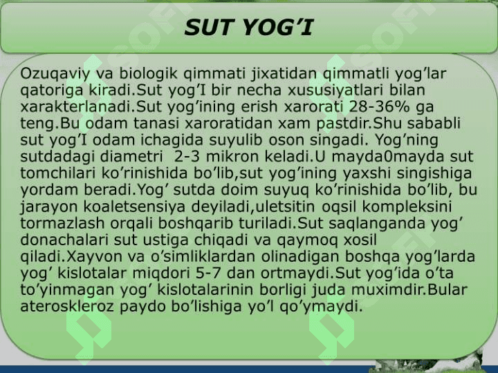 SUT VA SUT MAXSULOTLARINI GIGIENIK TEKSHIRISH 5