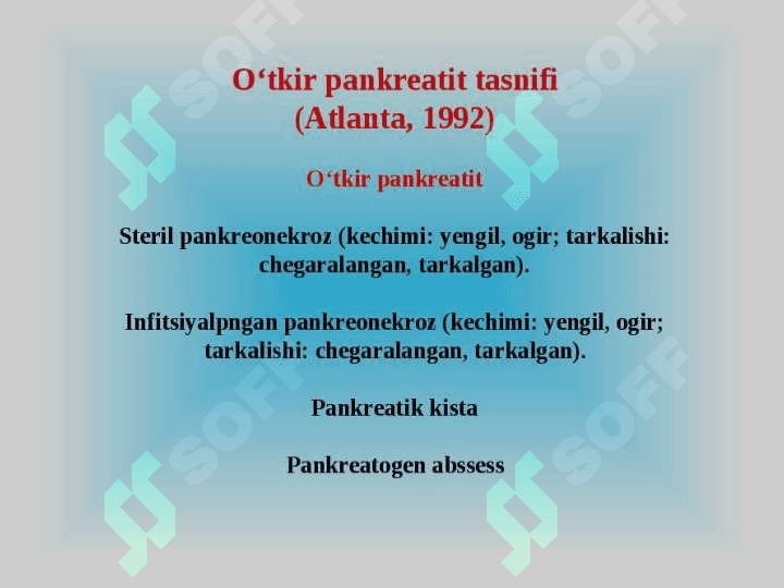 Pankreatitlarni xirurgik davolash usullari. 6