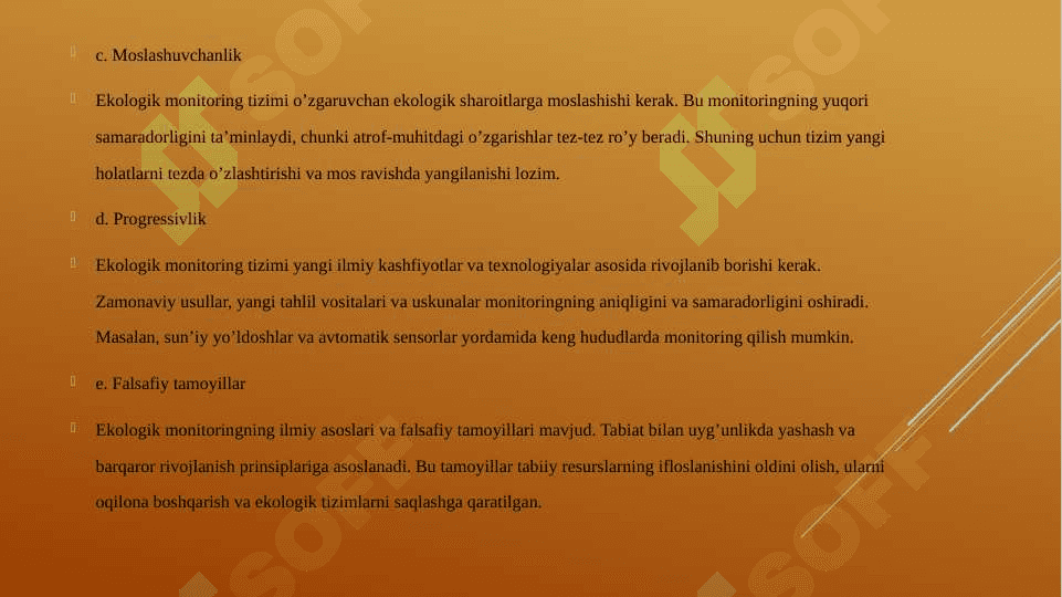 Ekologik monitoringning tadqiqot tamoyillari va xususiyatlari 8