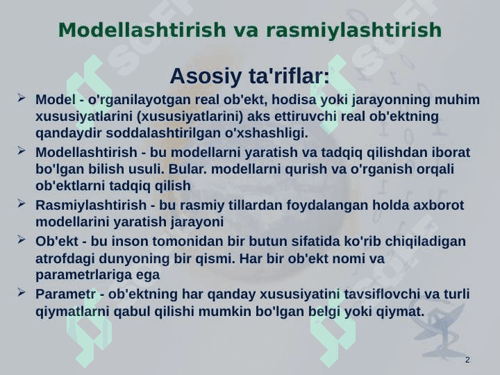 Tibbiy biologik tadqiqotlarda model tushunchasi 2