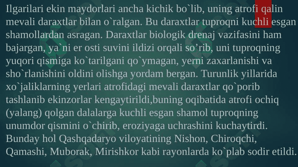 Tuproqning gigiyenik baholash 7