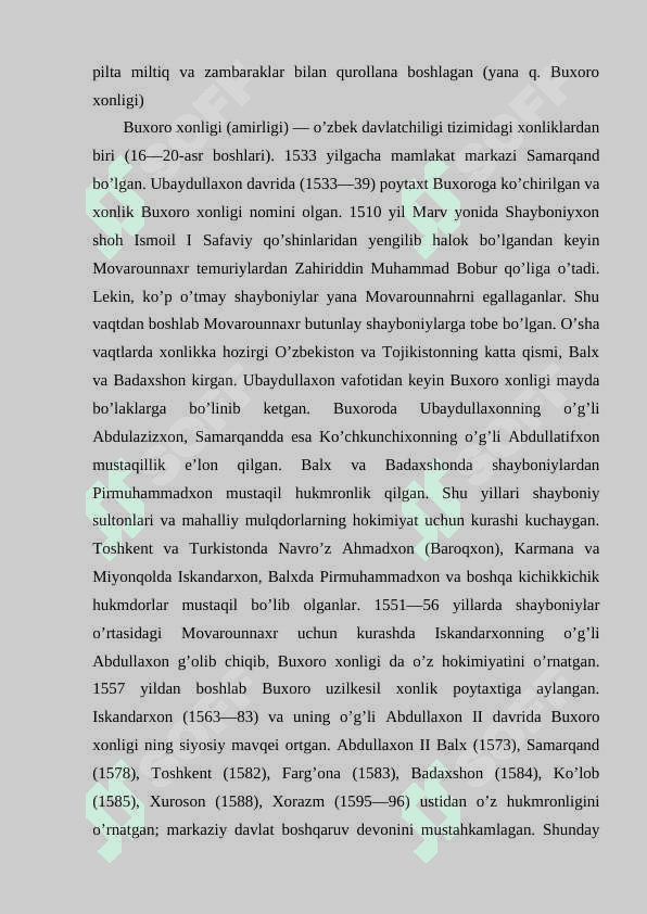 ABDULLAXON HUKMRONLIGI DAVRIDA BUXORO XONLIGI 8