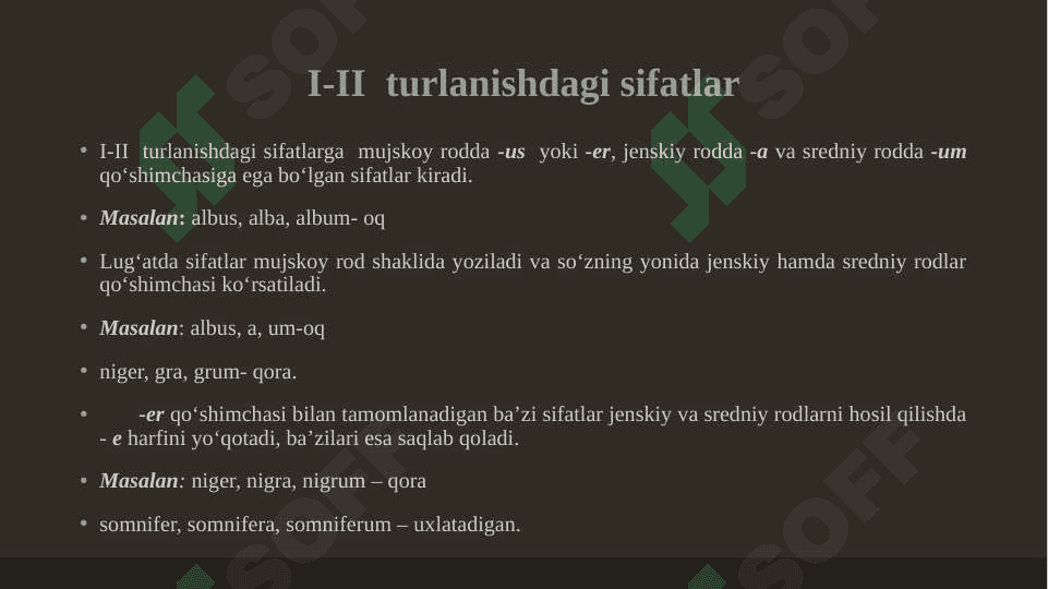 III turlanishdai sifatlar 3