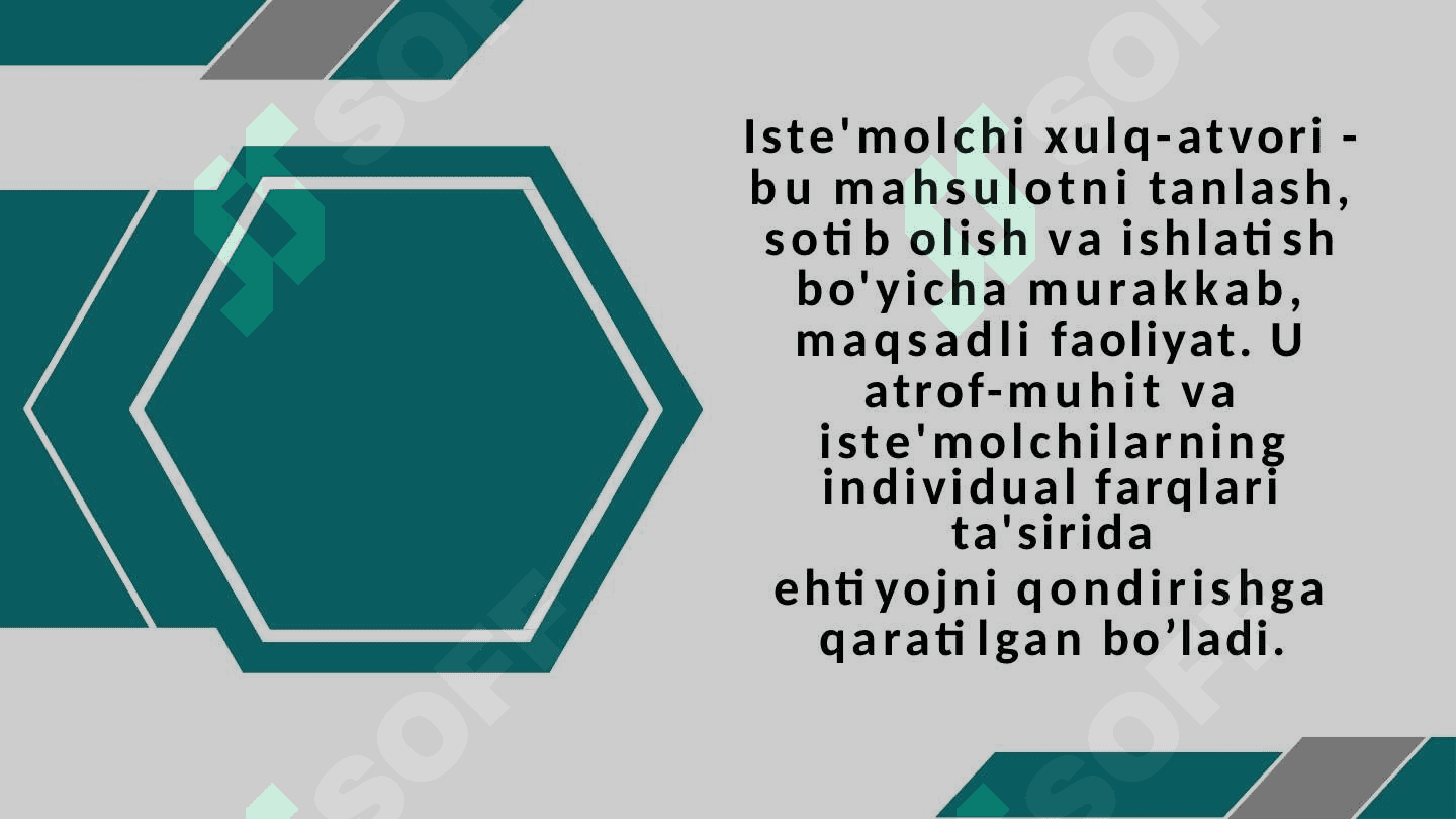 ISTE'MOLСHILAR XULQ ATVORIGA TA'SIR QILUVCHI OMILLAR 3