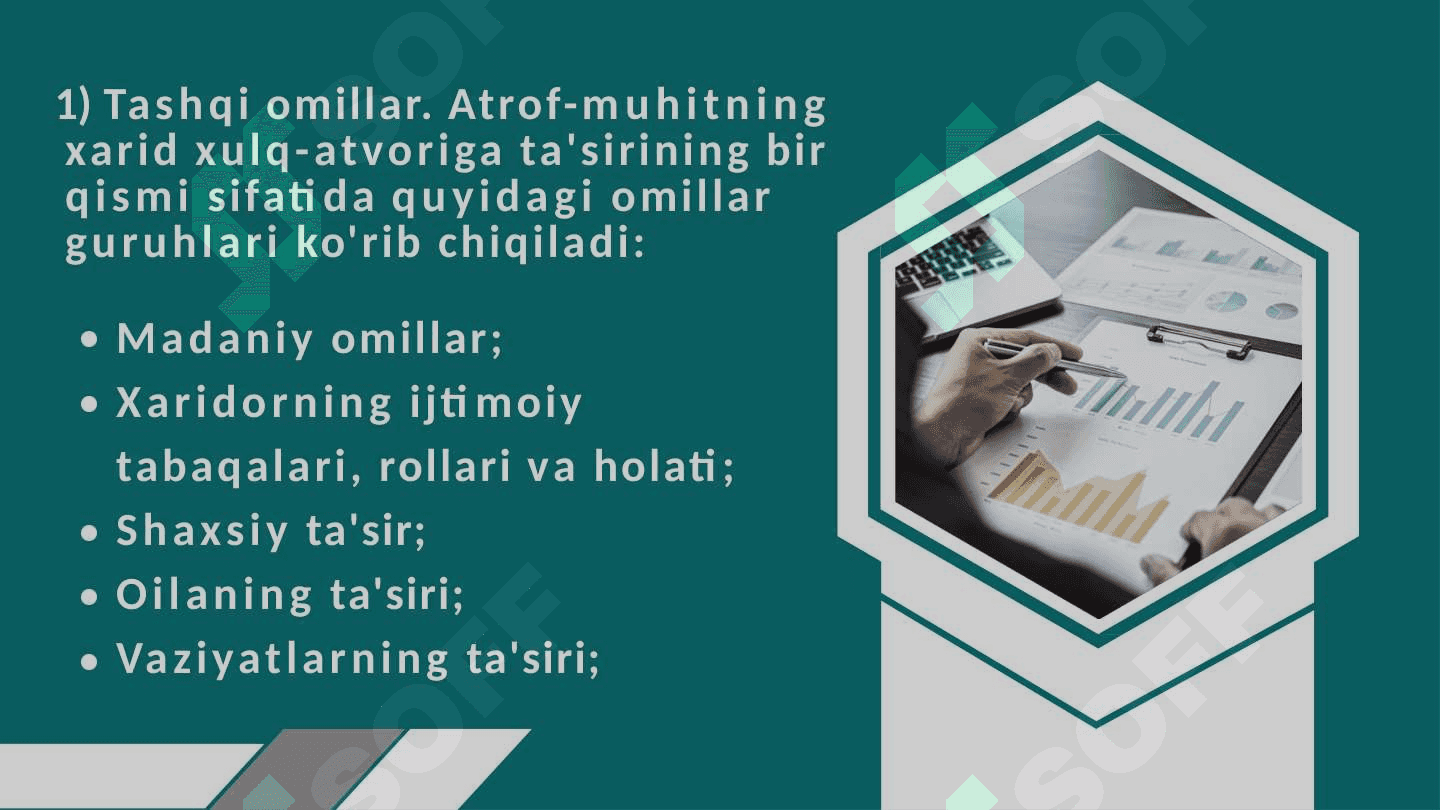 ISTE'MOLСHILAR XULQ ATVORIGA TA'SIR QILUVCHI OMILLAR 5