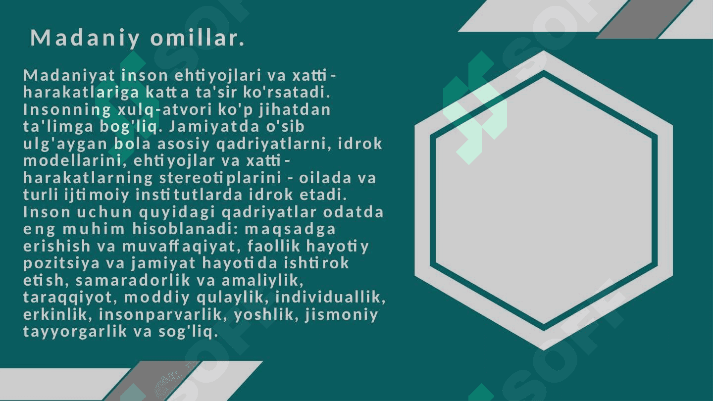 ISTE'MOLСHILAR XULQ ATVORIGA TA'SIR QILUVCHI OMILLAR 6
