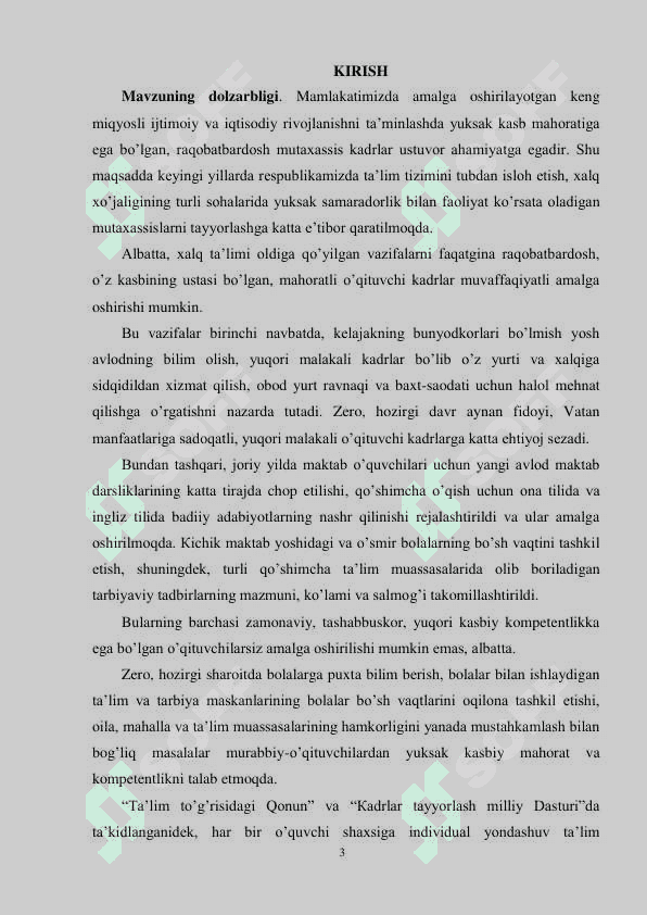 O`QITUVCHI FAOLIYATIDAGI  QIYINCHILIKLARNI ANIQLASH VA ULARNI BARTARAF  QILISHDA PSIXOLOGNING O`RNI 3