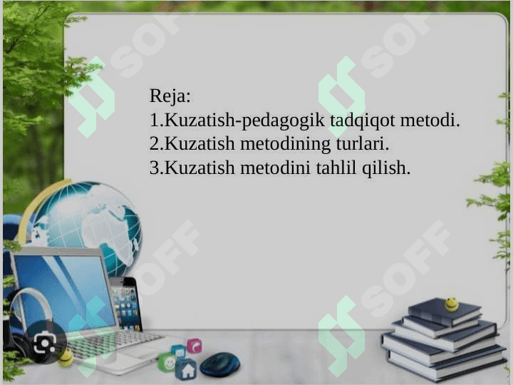 Kuzatish metodini oʻtkazish va tahlil qilish 2