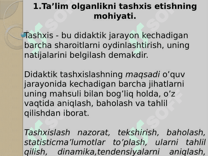 O'quvchilarning bilim, ko'nikma va malakalarini tashxis etish 2