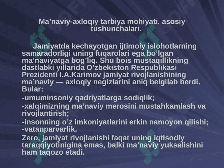 Ma'naviy-axloqiy tarbiya.Mehnat ,jismoniy va estetik  tarbiyalar 3