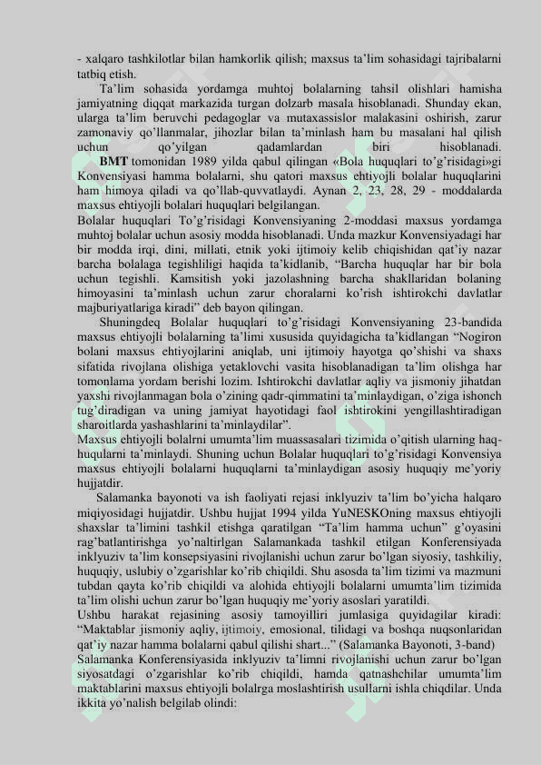 O‘zbekiston respublikasida uzluksiz, sifatli inklyuziv ta limni yaratish 4