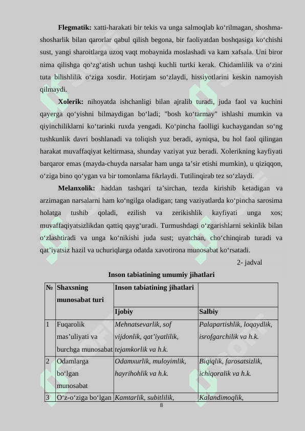 Boshqaruv samaradorligini oshrishda psixologik xizmatni o’rni 8