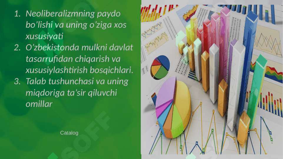 Neoliberalizmning paydo bo’lishi va uning o’ziga xos xususiyatlari. 2