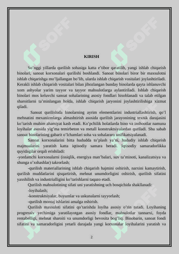 Bir qavatli sanoat binolarining temir-beton sinchini  montaj qilish texnologiyasi 2