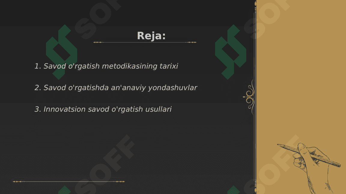 Savod o'rgatish metodlariga qiyosiy-tanqidiy tahlil 2