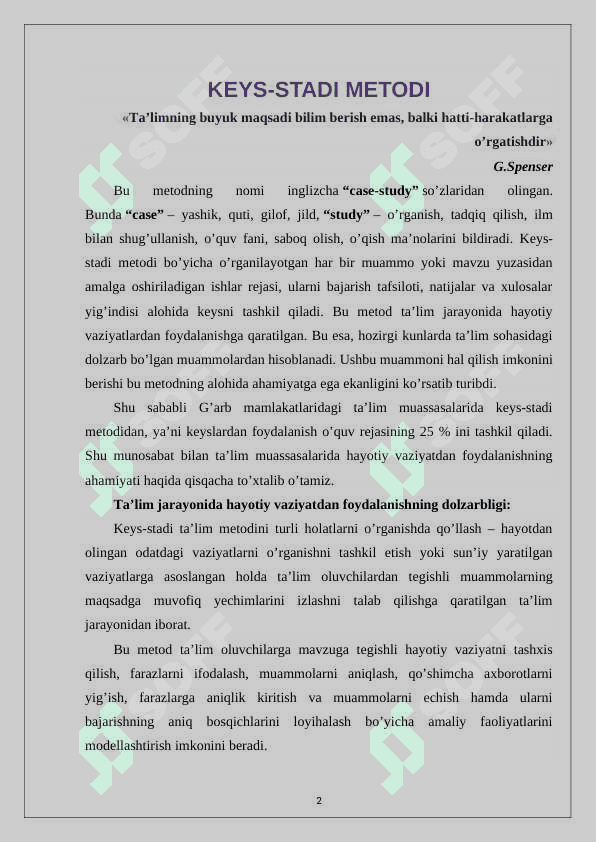 Keys study Case study 2