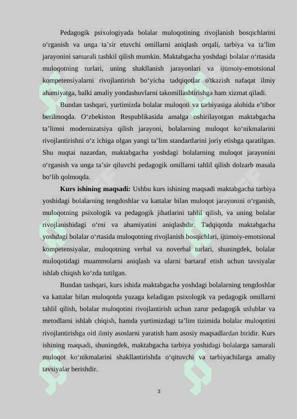 Maktabgacha tarbiya yoshida tengdoshlar va kattalar bilan muloqot 3