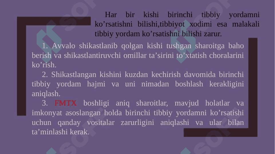 Shikastlangan o‘choqlarda tibbiy yordamni tashkil qilish 2