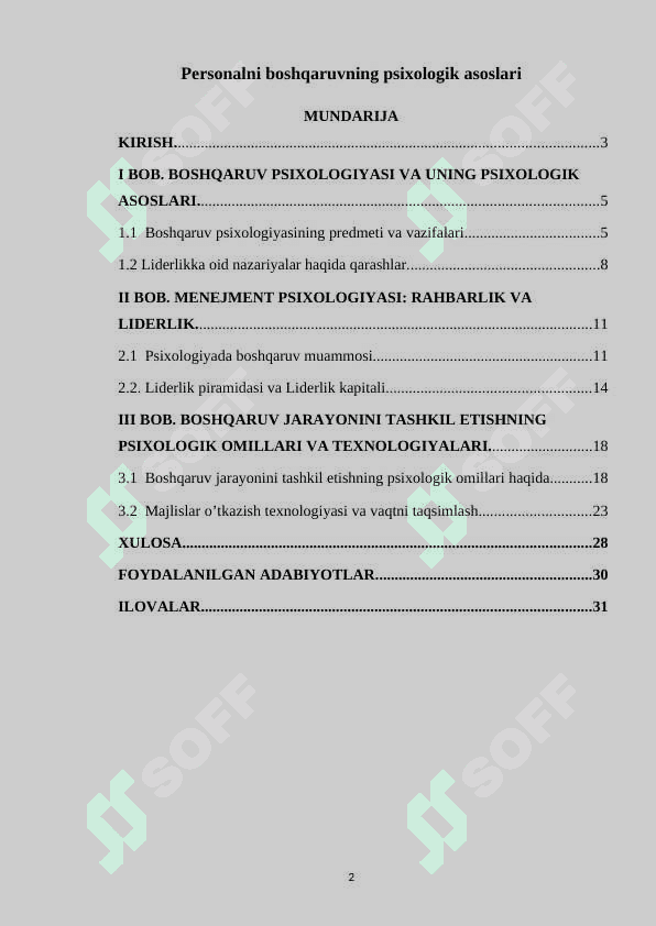 Personalni boshqaruvning psixologik asoslari 2