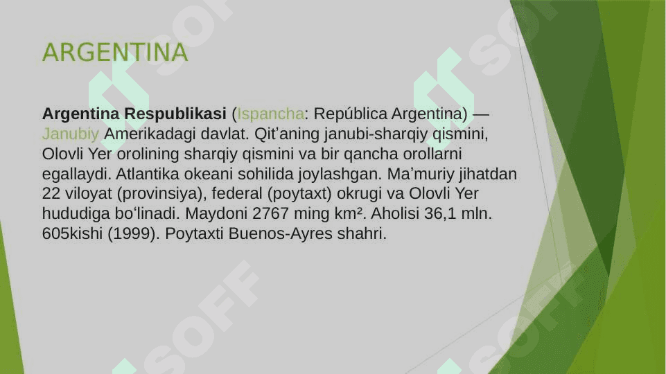 Argentina statistikasi 2