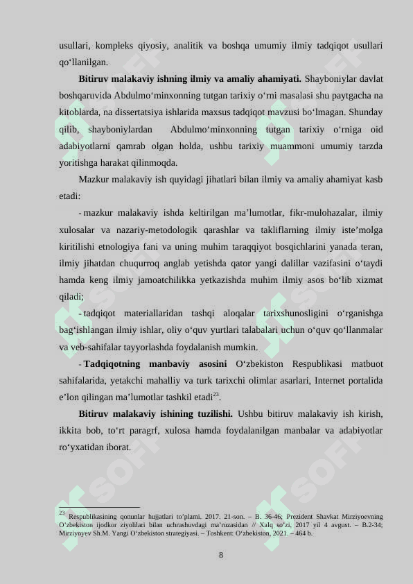 SHAYBONIYLAR DAVLAT BOSHQARUVIDA ABDULMO‘MINNING TUTGAN O‘RNI 8