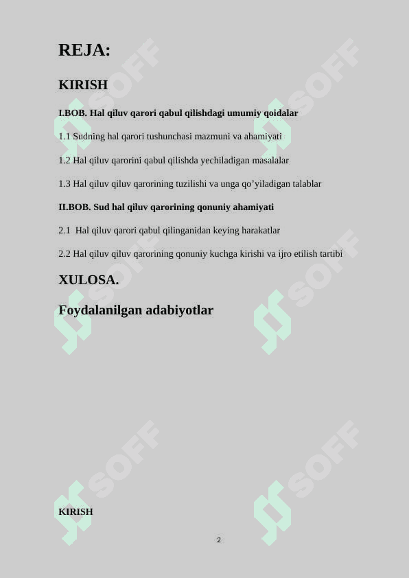 Iqtisodiy  protsessda hal qiluv qarorining qonuniy kuchga kirishi va uni ijroga qaratish tartibi 2