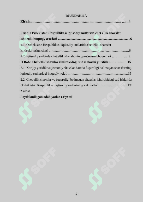 Iqtisodiy protsessda chet el fuqarolari va tashkilotlar, fuqaroligi bo'lmagan shaxslar ishtiroki huquqiy asoslari 2