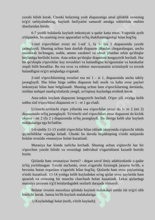 Maktabgacha ta’lim muassasalarida qo‘shiq kuylash 3