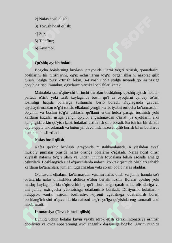 Maktabgacha ta’lim muassasalarida qo‘shiq kuylash 4