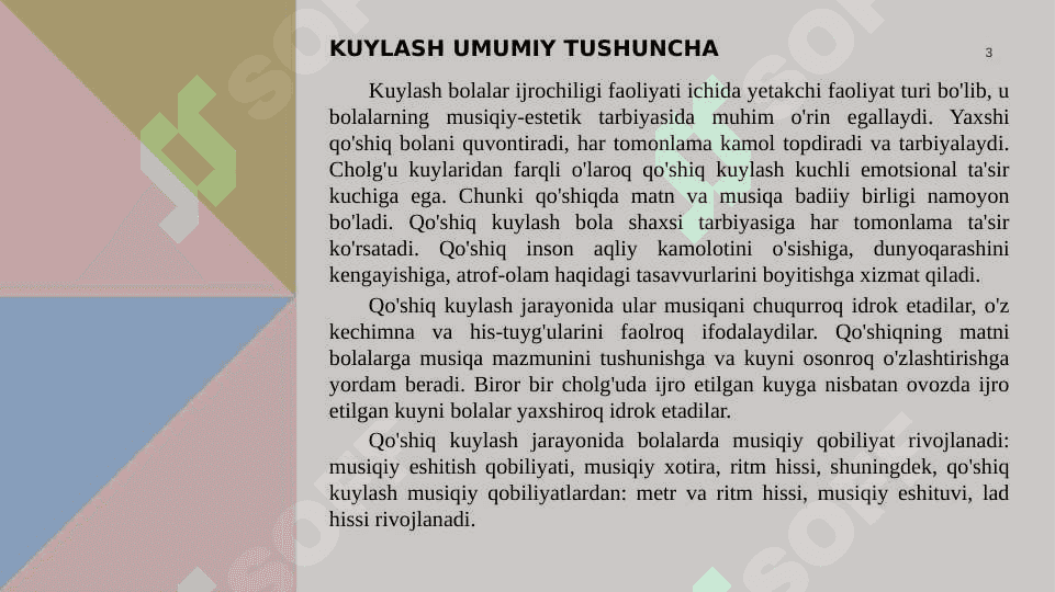Maktabgacha ta’lim muassasalarida qo‘shiq kuylash 3