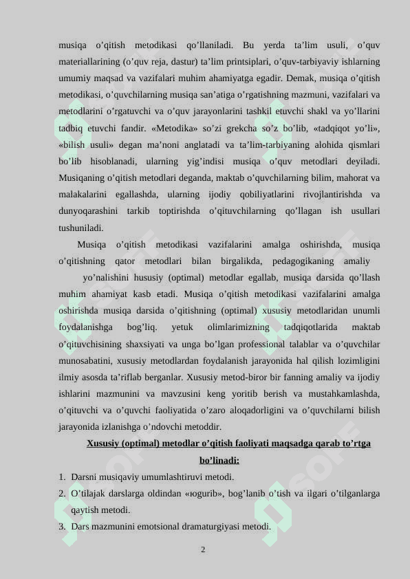 MUSIQA O‘QITISH METODIKASINING MAQSAD VA VAZIFALARI 2