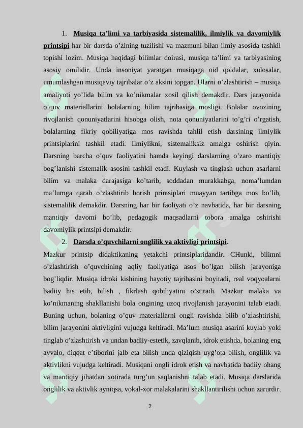 MUSIQA DARSINING UMUMDIDAKTIK PRINTSIPLARI 2