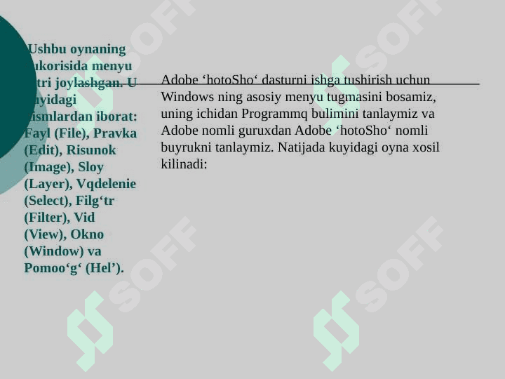 Grafik ko'rinishdagi obyektlar ustida ishlash 3