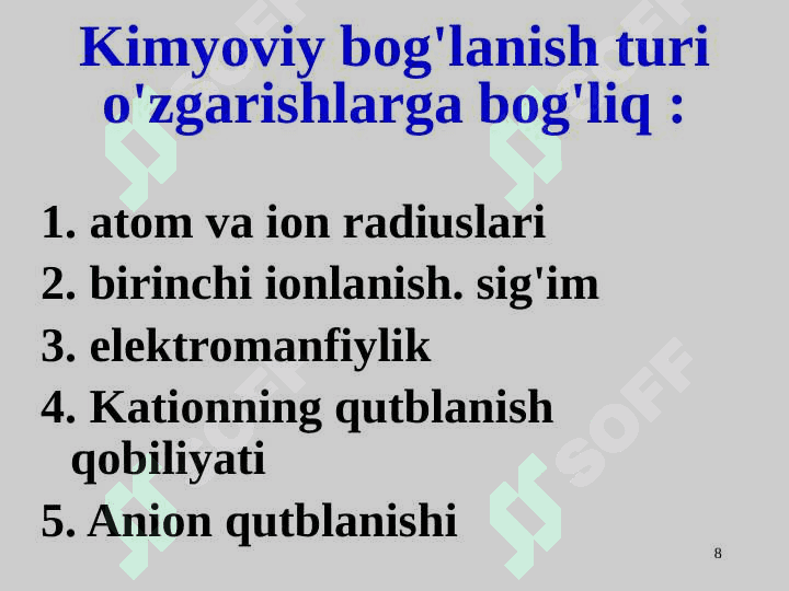 Guruh elementlarining binar birikmalari va sanoatdagi ahamiyati 8