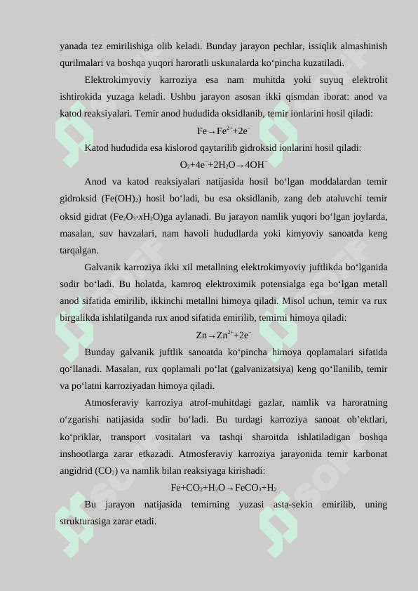 Karroziyaning sanoatdagi ahamiyati 5