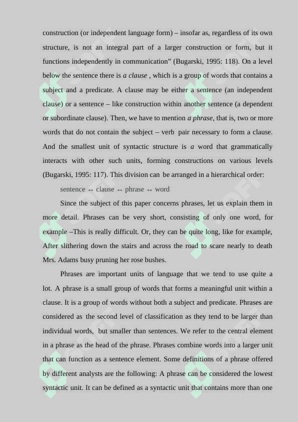 Modification and complementation in the adverbial group 4