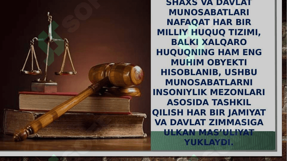 Insonparvarlik prinsipi O‘zbekiston respublikasi konstitutsiyaviy tuzumining asosi 3