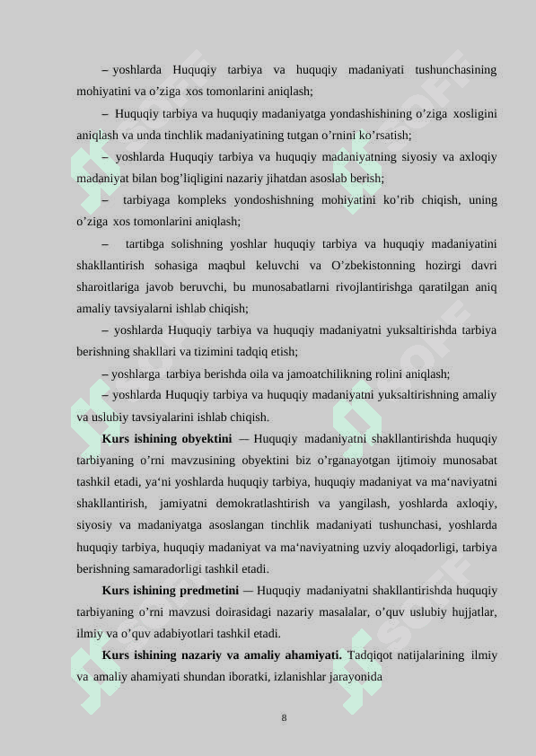 Huquqiy madaniyatni shakllantirishda huquqiy tarbiyaning o‘rni 1