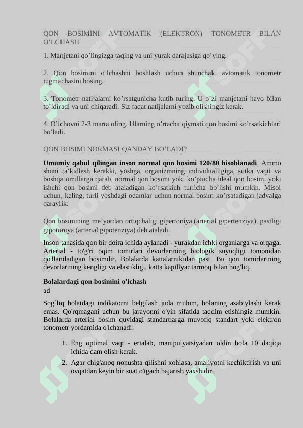 Arterial bosimni aniqlashning fizik  hossalari 4