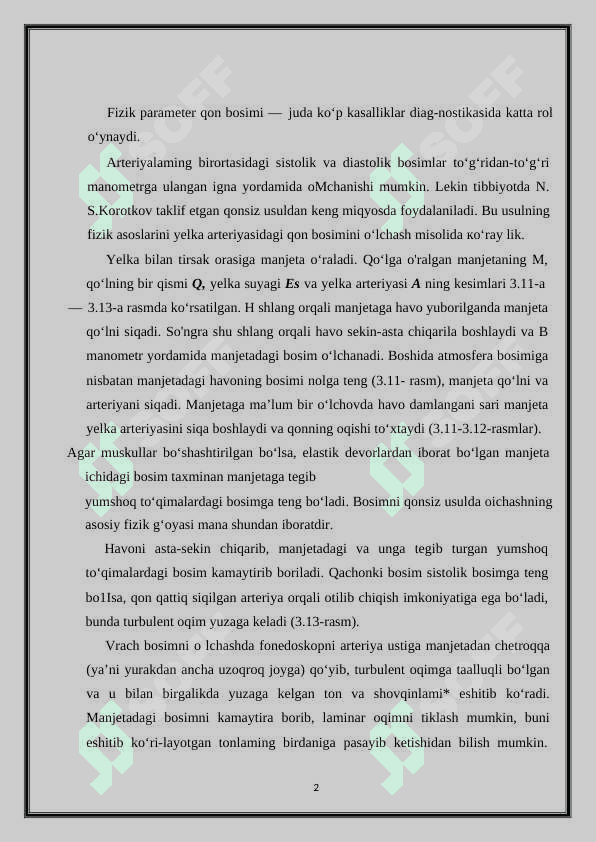 Arterial bosimni aniqlashning fizik asoslari 2