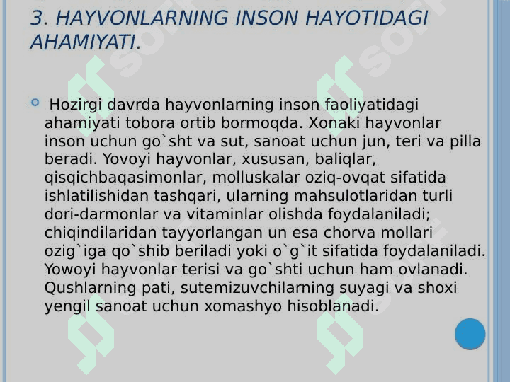Hayvonot olamihaqidagi bilimlarga ega bo’lish 4