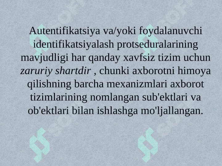 Identifikatsiya va autentifikatsiya 3